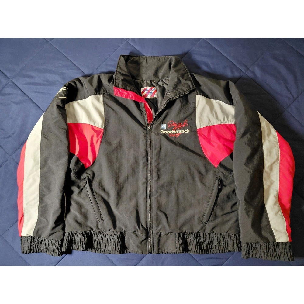 Vintage Goodwrench Racing Jacket Dale Earnhardt NASCAR Black Red - Size M